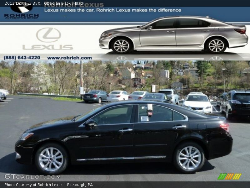 Obsidian Black / Black 2012 Lexus ES 350