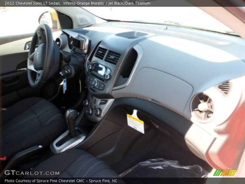 Inferno Orange Metallic / Jet Black/Dark Titanium 2012 Chevrolet Sonic LT Sedan