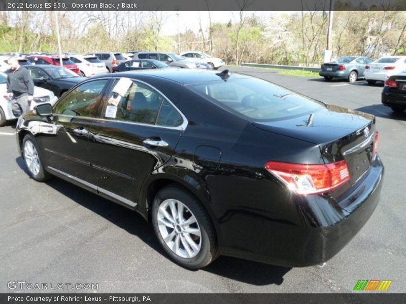 Obsidian Black / Black 2012 Lexus ES 350