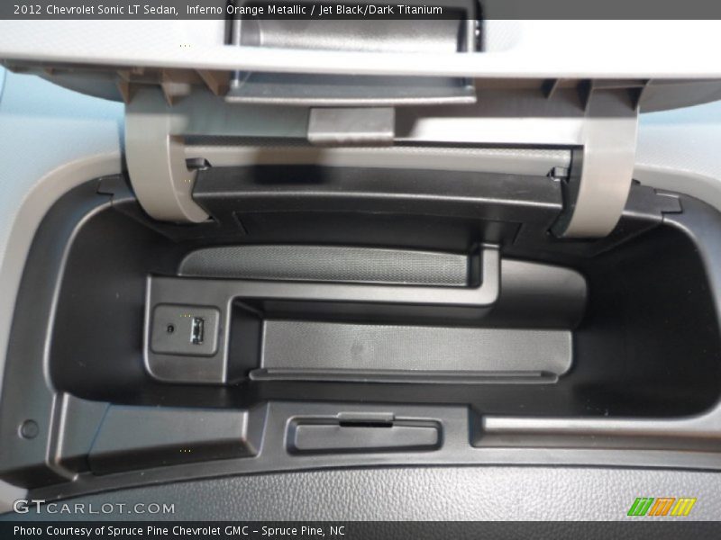 Inferno Orange Metallic / Jet Black/Dark Titanium 2012 Chevrolet Sonic LT Sedan