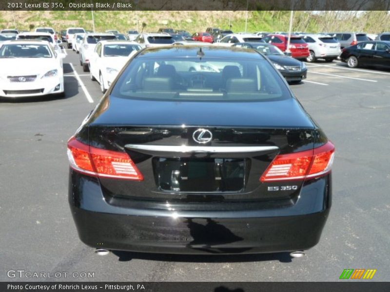 Obsidian Black / Black 2012 Lexus ES 350
