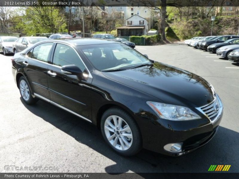 Obsidian Black / Black 2012 Lexus ES 350