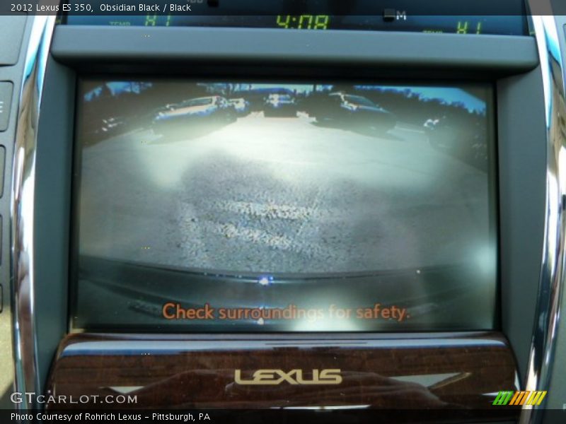 Obsidian Black / Black 2012 Lexus ES 350