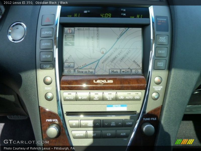 Obsidian Black / Black 2012 Lexus ES 350