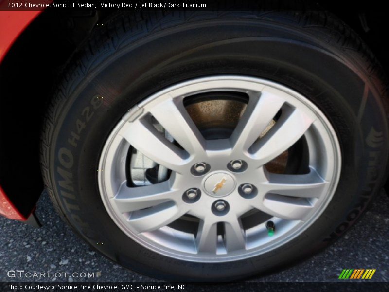 Victory Red / Jet Black/Dark Titanium 2012 Chevrolet Sonic LT Sedan