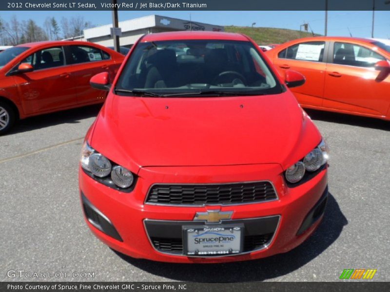Victory Red / Jet Black/Dark Titanium 2012 Chevrolet Sonic LT Sedan