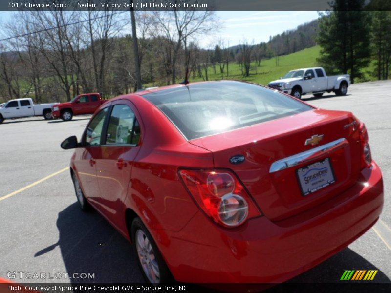 Victory Red / Jet Black/Dark Titanium 2012 Chevrolet Sonic LT Sedan