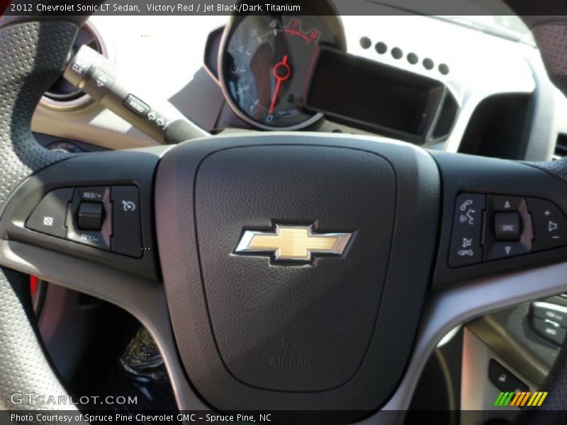 Victory Red / Jet Black/Dark Titanium 2012 Chevrolet Sonic LT Sedan