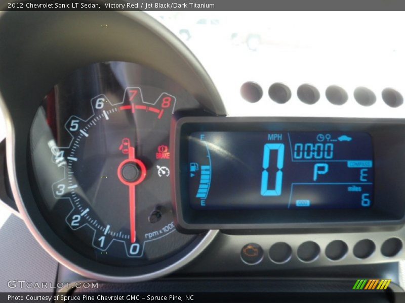 Victory Red / Jet Black/Dark Titanium 2012 Chevrolet Sonic LT Sedan