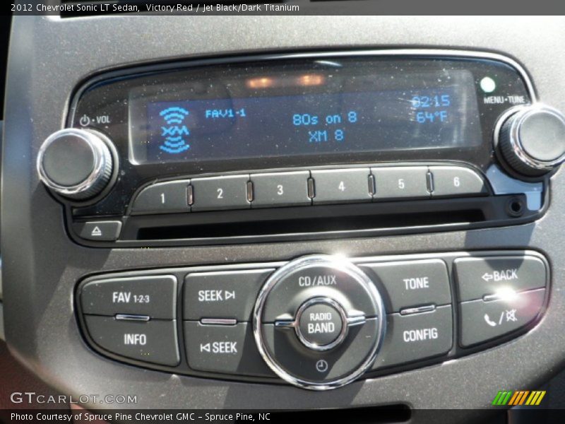 Victory Red / Jet Black/Dark Titanium 2012 Chevrolet Sonic LT Sedan