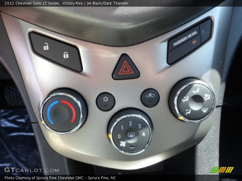 Victory Red / Jet Black/Dark Titanium 2012 Chevrolet Sonic LT Sedan