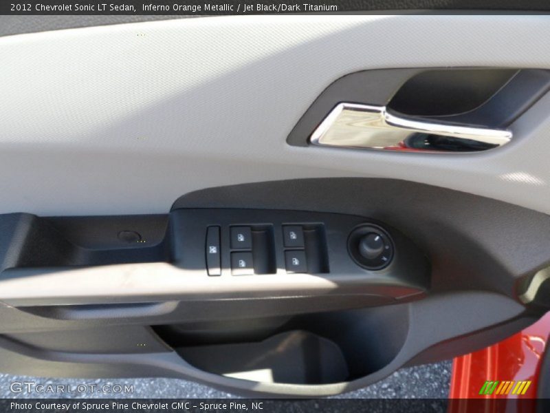 Inferno Orange Metallic / Jet Black/Dark Titanium 2012 Chevrolet Sonic LT Sedan