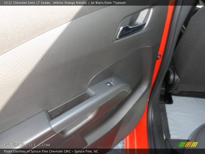 Inferno Orange Metallic / Jet Black/Dark Titanium 2012 Chevrolet Sonic LT Sedan