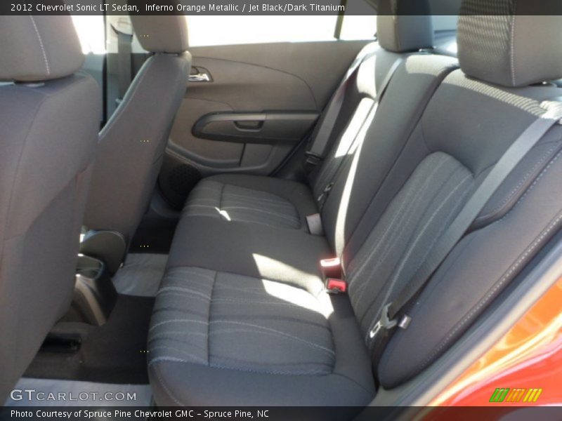 Inferno Orange Metallic / Jet Black/Dark Titanium 2012 Chevrolet Sonic LT Sedan