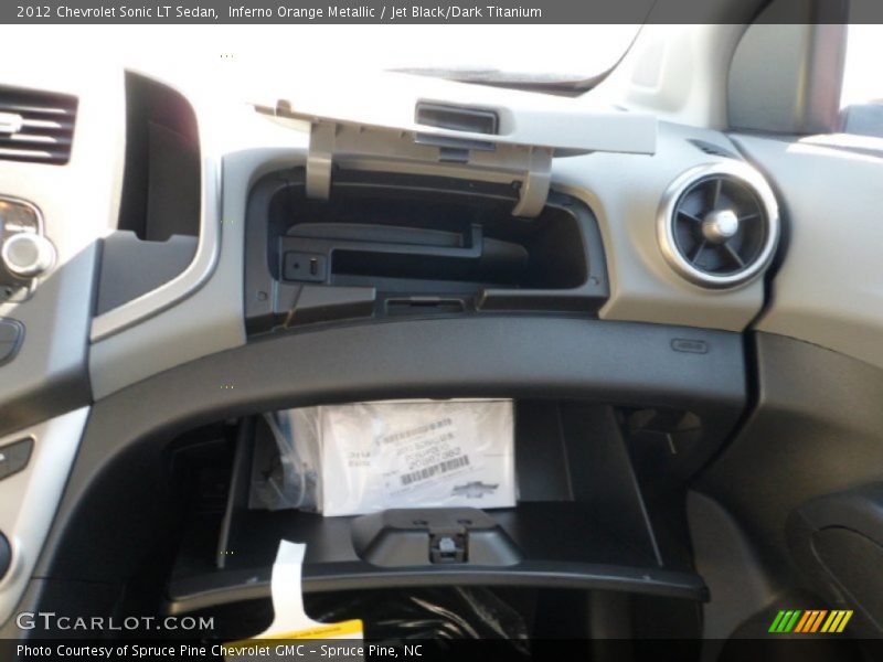 Inferno Orange Metallic / Jet Black/Dark Titanium 2012 Chevrolet Sonic LT Sedan