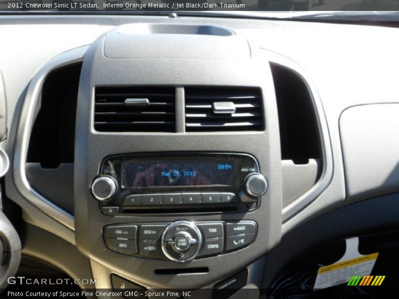 Inferno Orange Metallic / Jet Black/Dark Titanium 2012 Chevrolet Sonic LT Sedan