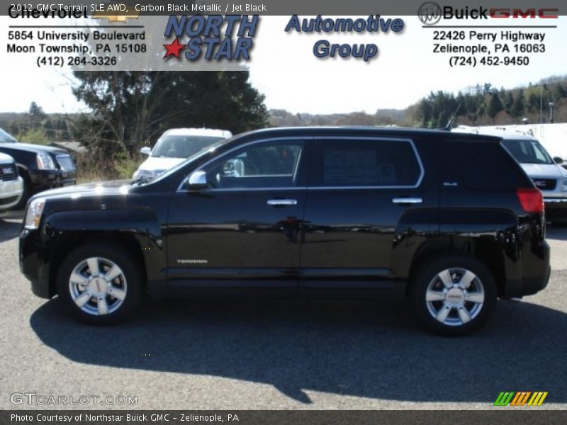 Carbon Black Metallic / Jet Black 2012 GMC Terrain SLE AWD