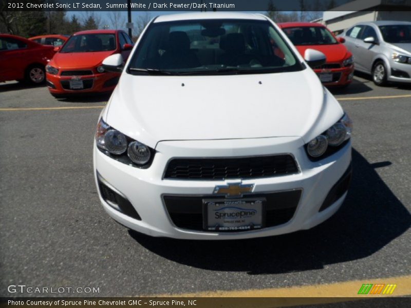 Summit White / Dark Pewter/Dark Titanium 2012 Chevrolet Sonic LT Sedan