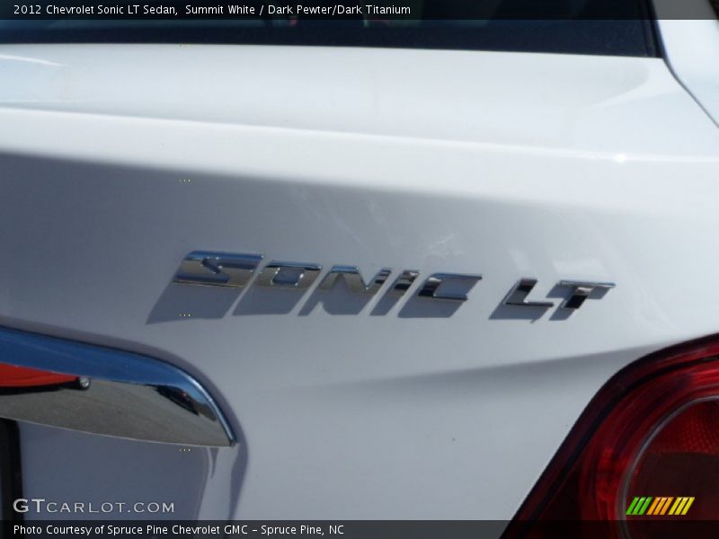 Summit White / Dark Pewter/Dark Titanium 2012 Chevrolet Sonic LT Sedan