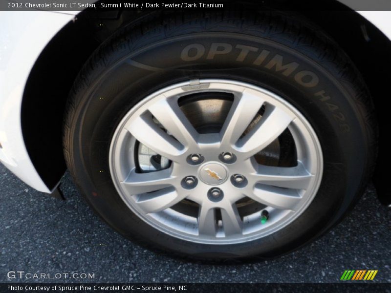 Summit White / Dark Pewter/Dark Titanium 2012 Chevrolet Sonic LT Sedan