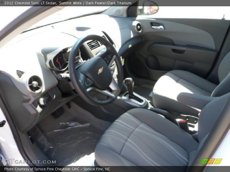 Summit White / Dark Pewter/Dark Titanium 2012 Chevrolet Sonic LT Sedan
