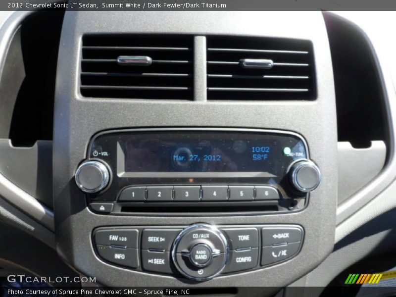 Summit White / Dark Pewter/Dark Titanium 2012 Chevrolet Sonic LT Sedan