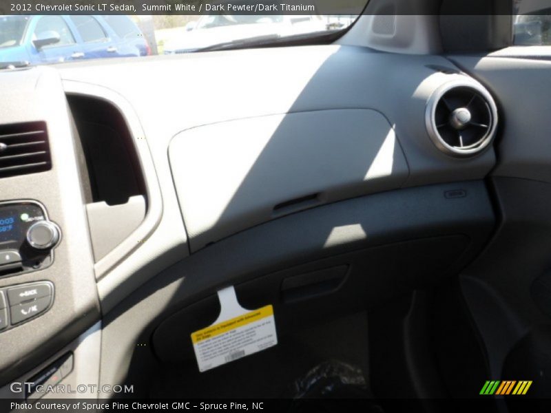 Summit White / Dark Pewter/Dark Titanium 2012 Chevrolet Sonic LT Sedan