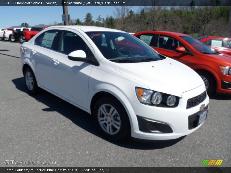 Summit White / Jet Black/Dark Titanium 2012 Chevrolet Sonic LT Sedan