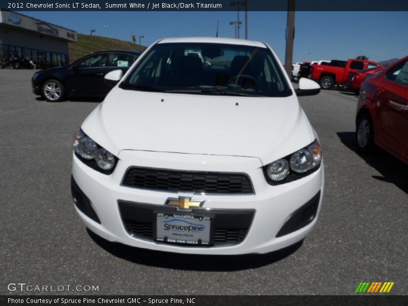 Summit White / Jet Black/Dark Titanium 2012 Chevrolet Sonic LT Sedan