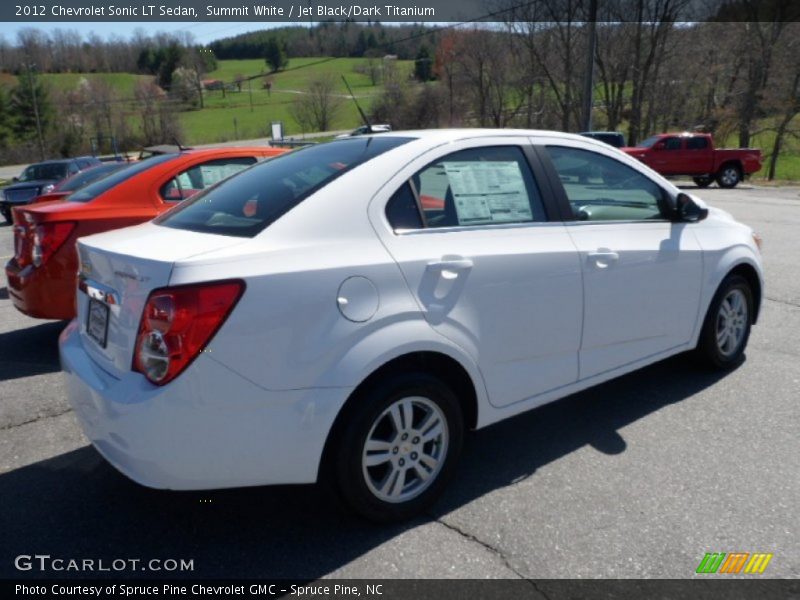 Summit White / Jet Black/Dark Titanium 2012 Chevrolet Sonic LT Sedan