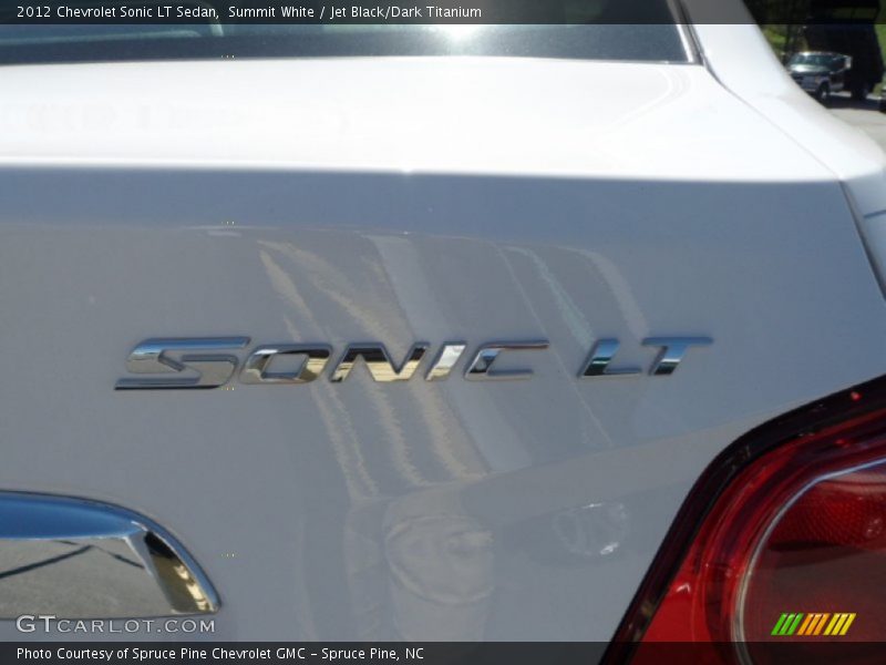 Summit White / Jet Black/Dark Titanium 2012 Chevrolet Sonic LT Sedan