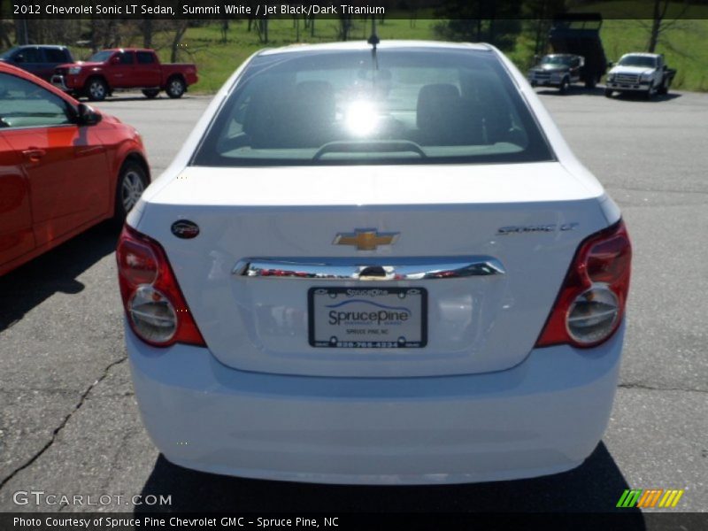 Summit White / Jet Black/Dark Titanium 2012 Chevrolet Sonic LT Sedan