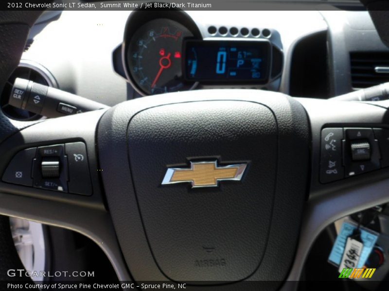 Summit White / Jet Black/Dark Titanium 2012 Chevrolet Sonic LT Sedan