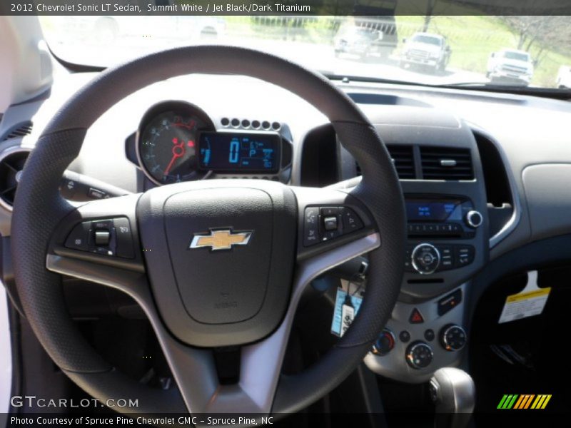 Summit White / Jet Black/Dark Titanium 2012 Chevrolet Sonic LT Sedan
