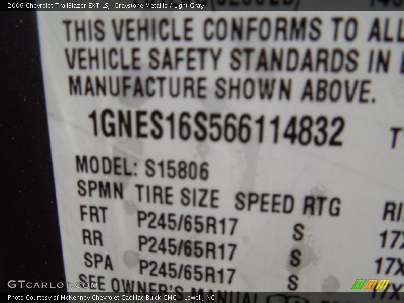 Graystone Metallic / Light Gray 2006 Chevrolet TrailBlazer EXT LS