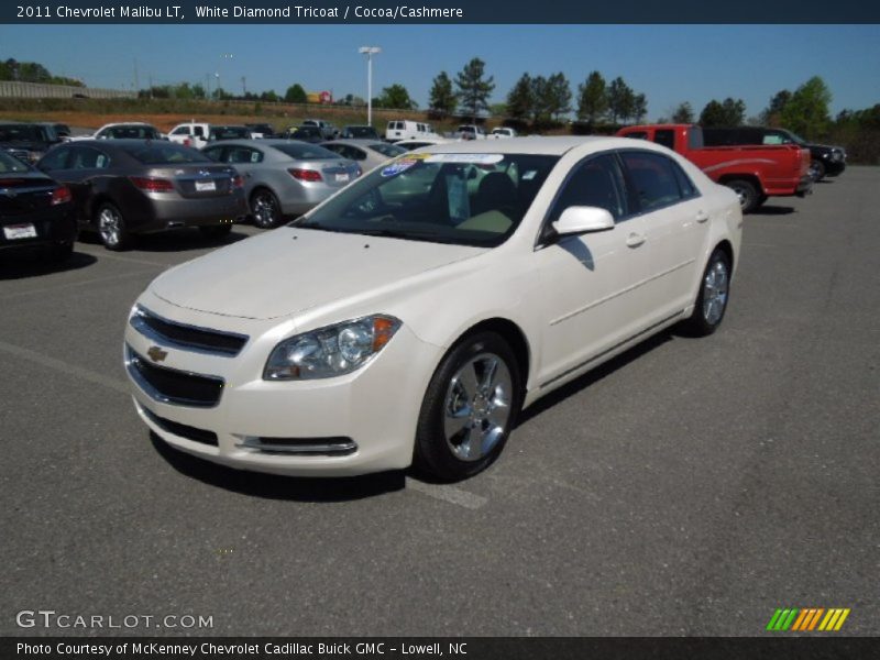 White Diamond Tricoat / Cocoa/Cashmere 2011 Chevrolet Malibu LT