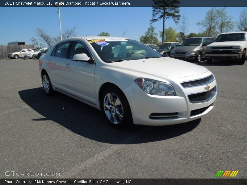 White Diamond Tricoat / Cocoa/Cashmere 2011 Chevrolet Malibu LT