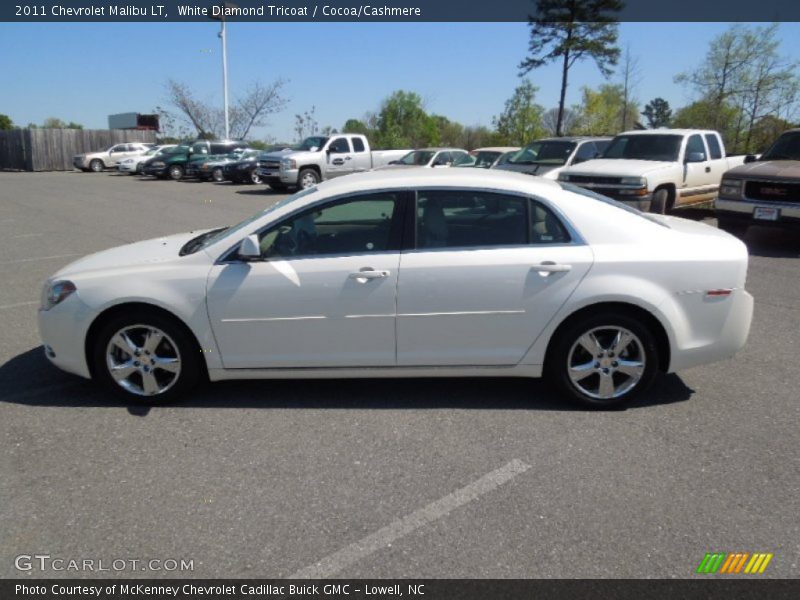 White Diamond Tricoat / Cocoa/Cashmere 2011 Chevrolet Malibu LT