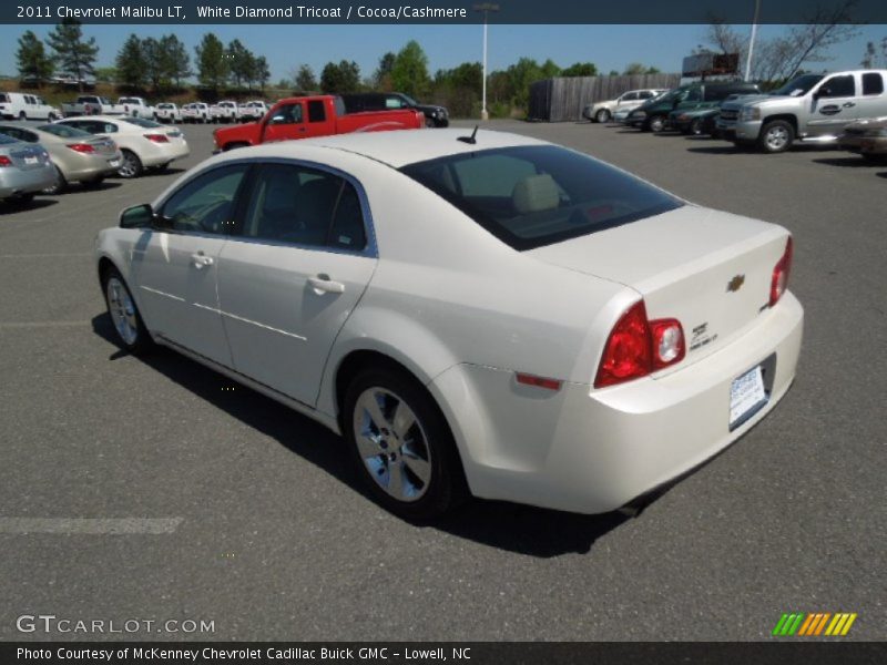 White Diamond Tricoat / Cocoa/Cashmere 2011 Chevrolet Malibu LT