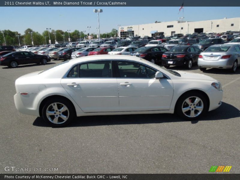 White Diamond Tricoat / Cocoa/Cashmere 2011 Chevrolet Malibu LT