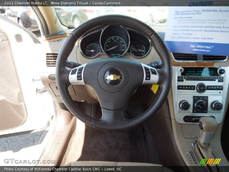 White Diamond Tricoat / Cocoa/Cashmere 2011 Chevrolet Malibu LT