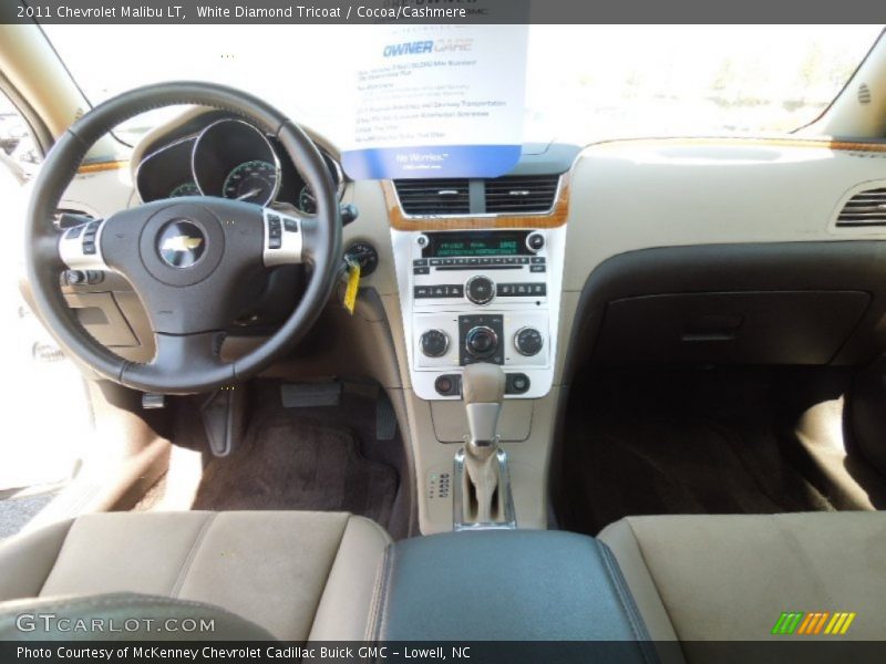 White Diamond Tricoat / Cocoa/Cashmere 2011 Chevrolet Malibu LT