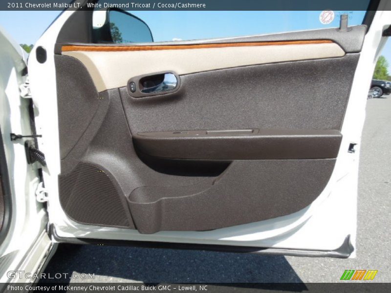 White Diamond Tricoat / Cocoa/Cashmere 2011 Chevrolet Malibu LT