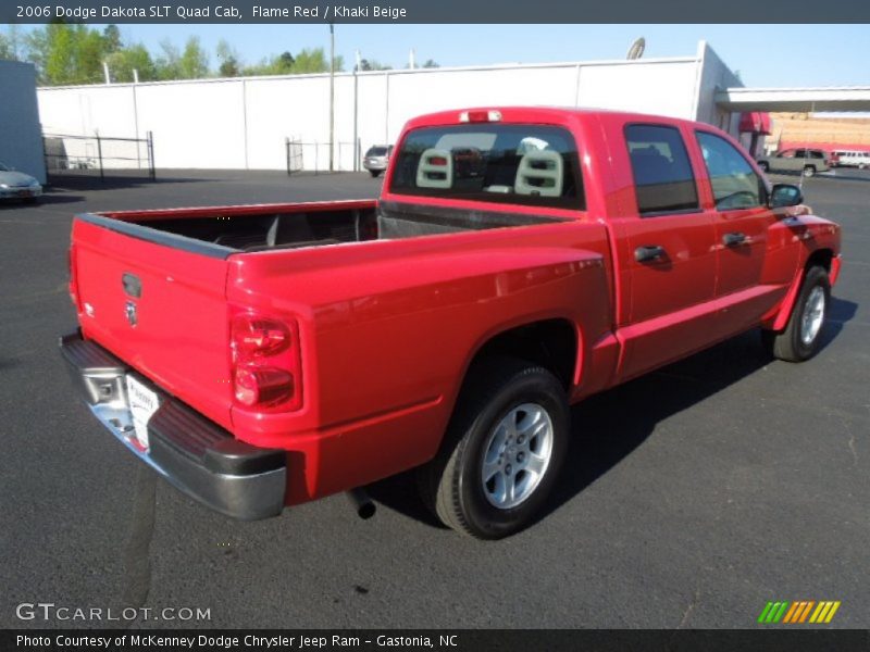 Flame Red / Khaki Beige 2006 Dodge Dakota SLT Quad Cab