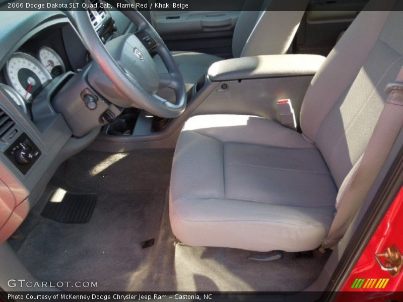 Flame Red / Khaki Beige 2006 Dodge Dakota SLT Quad Cab