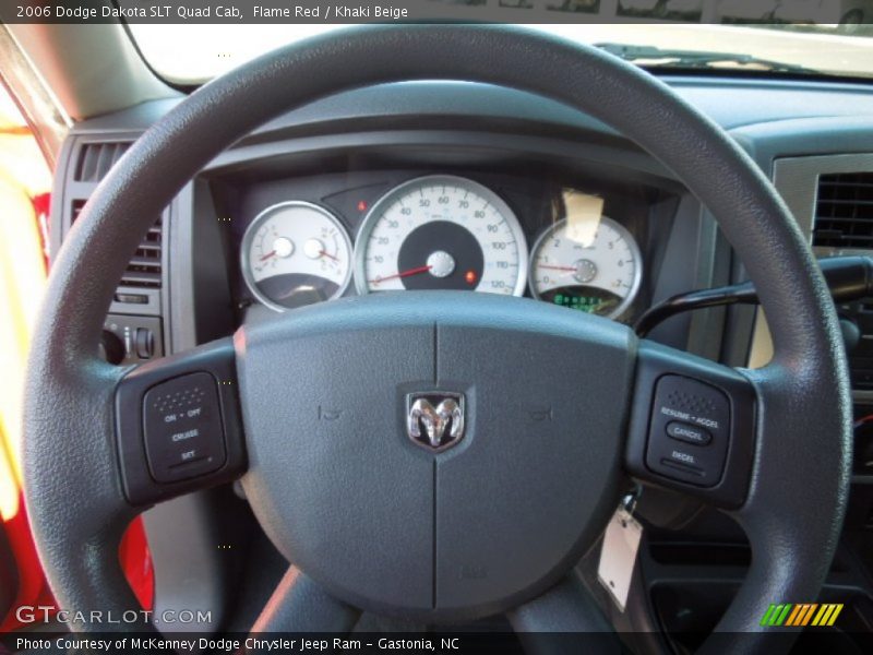 Flame Red / Khaki Beige 2006 Dodge Dakota SLT Quad Cab