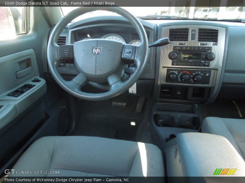 Flame Red / Khaki Beige 2006 Dodge Dakota SLT Quad Cab