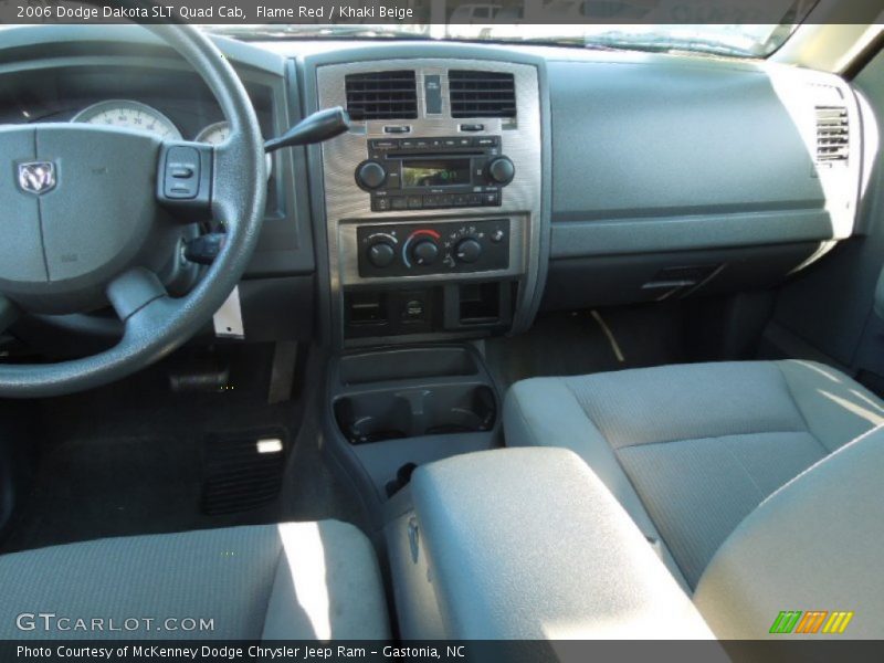 Flame Red / Khaki Beige 2006 Dodge Dakota SLT Quad Cab