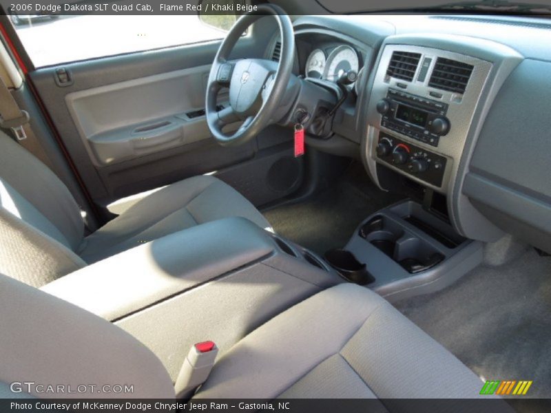 Flame Red / Khaki Beige 2006 Dodge Dakota SLT Quad Cab