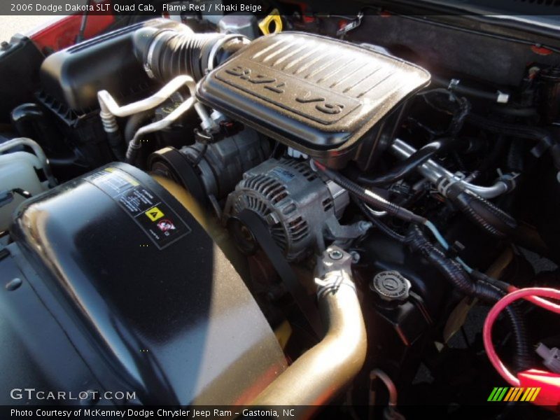 Flame Red / Khaki Beige 2006 Dodge Dakota SLT Quad Cab